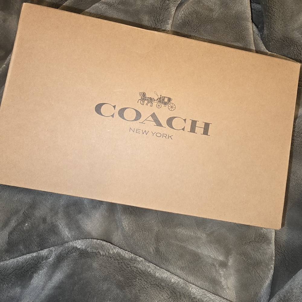 NIB Coach Light Blue Mini Envelope Wallet With Strap - Picture 7 of 7